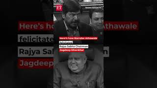 Watch: Ramdas Athawale's poetic felicitation to Rajya Sabha Chairman Jagdeep Dhankhar