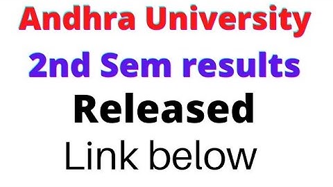 Andhra University 2nd Sem Result #andhrauniversity #andhraupdates #results