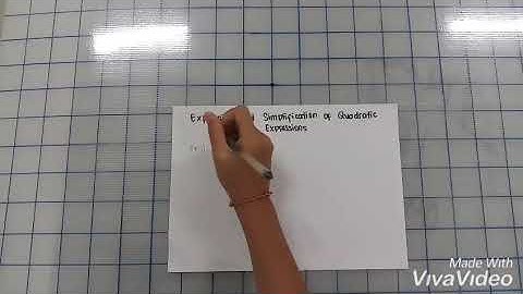 Expansion and Simplification of Quadratic Expression