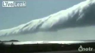Weather Modification Miles Long Sideways Rotating Funnel Cloud