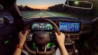 2024 Ford Mustang Dark Horse Premium - POV Night Drive (Binaural Audio)