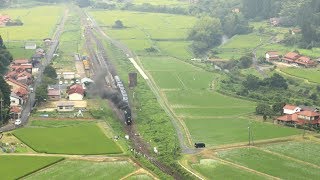 D51200「SLやまぐち号」篠目駅発車