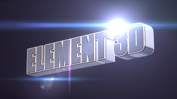 After Effects Tutorial - How To Animate a 3D Logo with Element 3d