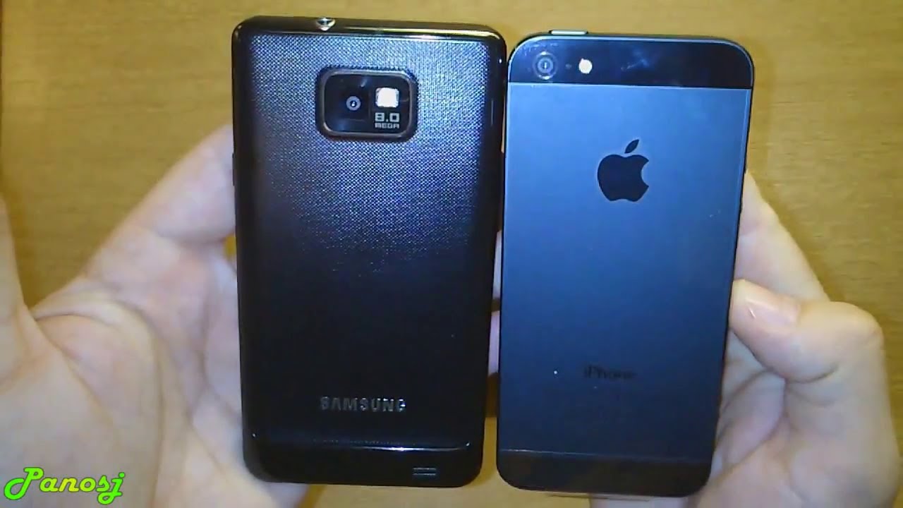 Apple iPhone 5 & Samsung Galaxy s2: Boxes & Phones Comparison - YouTube
