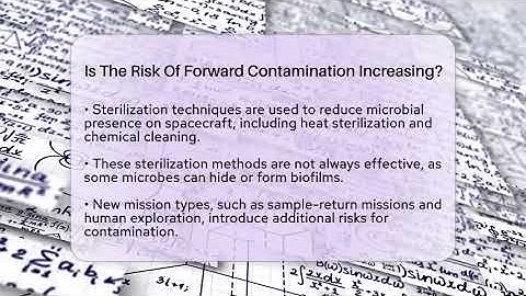 Is The Risk Of Forward Contamination Increasing? - Physics Frontier