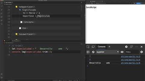 Curso JavaScript - Strings y sus métodos parte #1