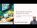 How to Keep Your Books Ready for Tax Filing (Step-by-Step Guide)