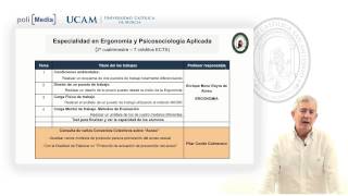 Especialidad en Ergonomía y Psicosociología Aplicada - Presentación - Enrique Mora Vieyra Especialidad en Ergonomía y Psicosociología Aplicada - Presentación - Enrique Mora Vieyra