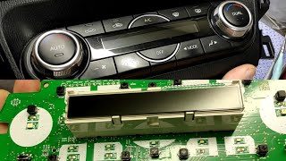 Climate control unit - removal and disassembly. Analog connection. Mazda 2015