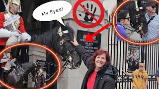 OMG!😳 She Almost Touched The Horse&#39;s Eye!