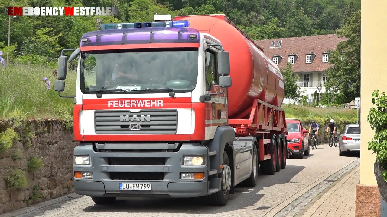 [Sattelauflieger-GTLF] - Waldbrand in Neustadt an der Weinstraße - Einsatzfahrten zu Großübung