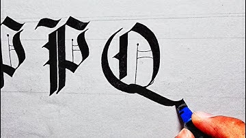 Gothic Calligraphy Alphabet||Blackletter Calligraphy Alphabet Q||Gothic Calligraphy