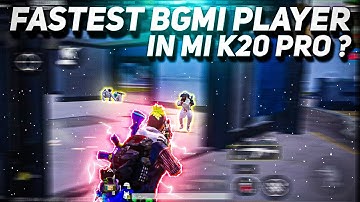 FASTEST BGMI PLAYER 💙⚡ | BGMI MONTAGE IN MI K20 PRO 🔥 WITH CORVUS OS AND QUANTIC KERNEL