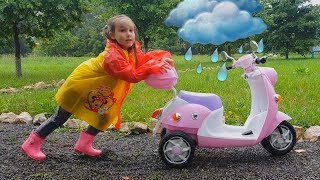 Julia ride on Pink mini Bike Power Wheels to help ABC letters Розовый Мини Байк для детей