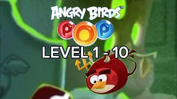 Angry birds pop bubble shooter android game Play level  1 - LEVEL  10
