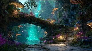 Emerald River Sanctuary 💎 Whispering Magical Forest & Soft Waters | Relaxing Fantasy Lofi for Sleep