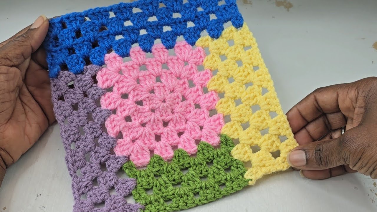 🧶EASY: Crochet Log Cabin Granny Square | How to Crochet Tutorial