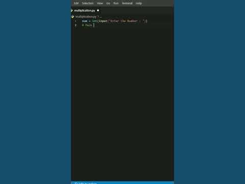 How to Make Multiplication Table with Python | SOFTWARE - YouTube