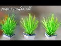 handmade leaf plant for home decoration / home decoration paper plants / make flower pot with paper