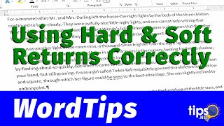 Using Hard and Soft Returns Correctly screenshot 1