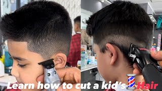 Learn how to cut a kid’s hair #learning #tutorial #barbershop #transformation #bestbarber #cardiff