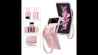 PureGuardCases Leather Wallet Case with Hand Strap for Samsung Galaxy Z Flip screenshot 3