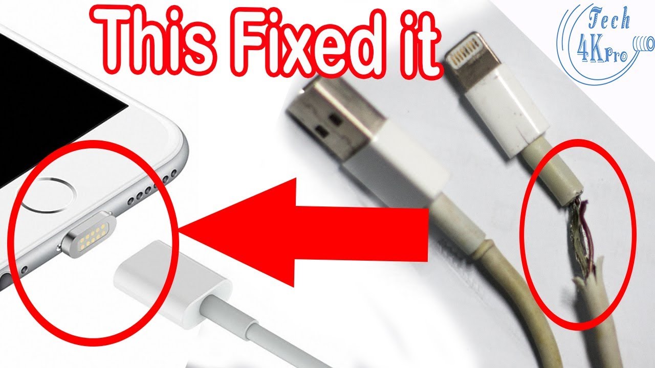 Magnetic Charger for iPhone - How to fix broken iPhone charger - YouTube