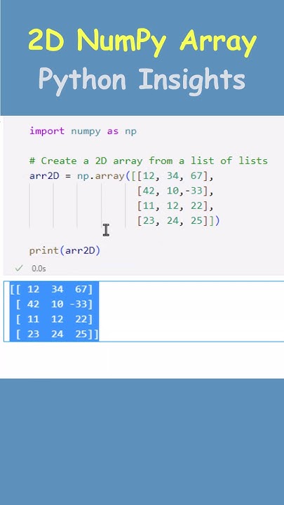 Get Number of Rows & Columns in 2D Array in Python #datascience #shorts ...