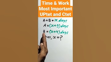 How to solve Time and Work problem questions || Most Importent for UPtet and Ctet ||  #shorts