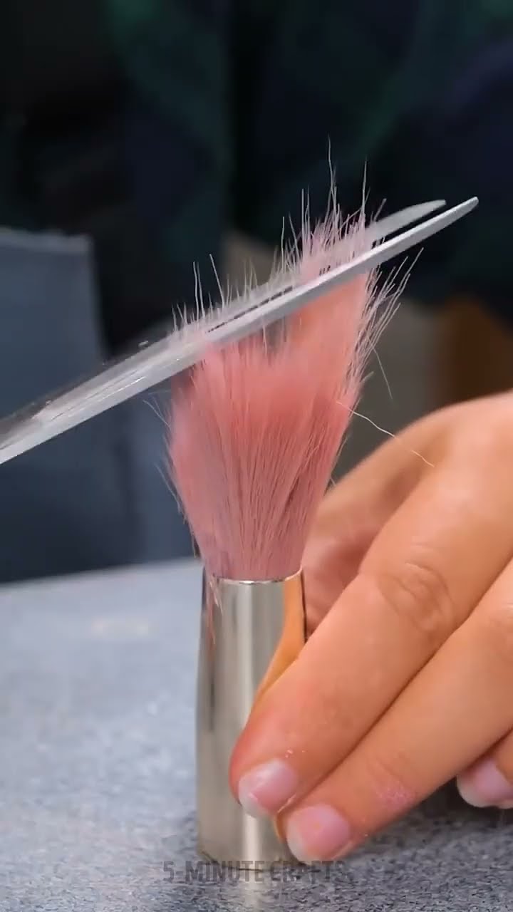 OMG ? They made a brush with her hair ?️ #shorts #handmade #brush