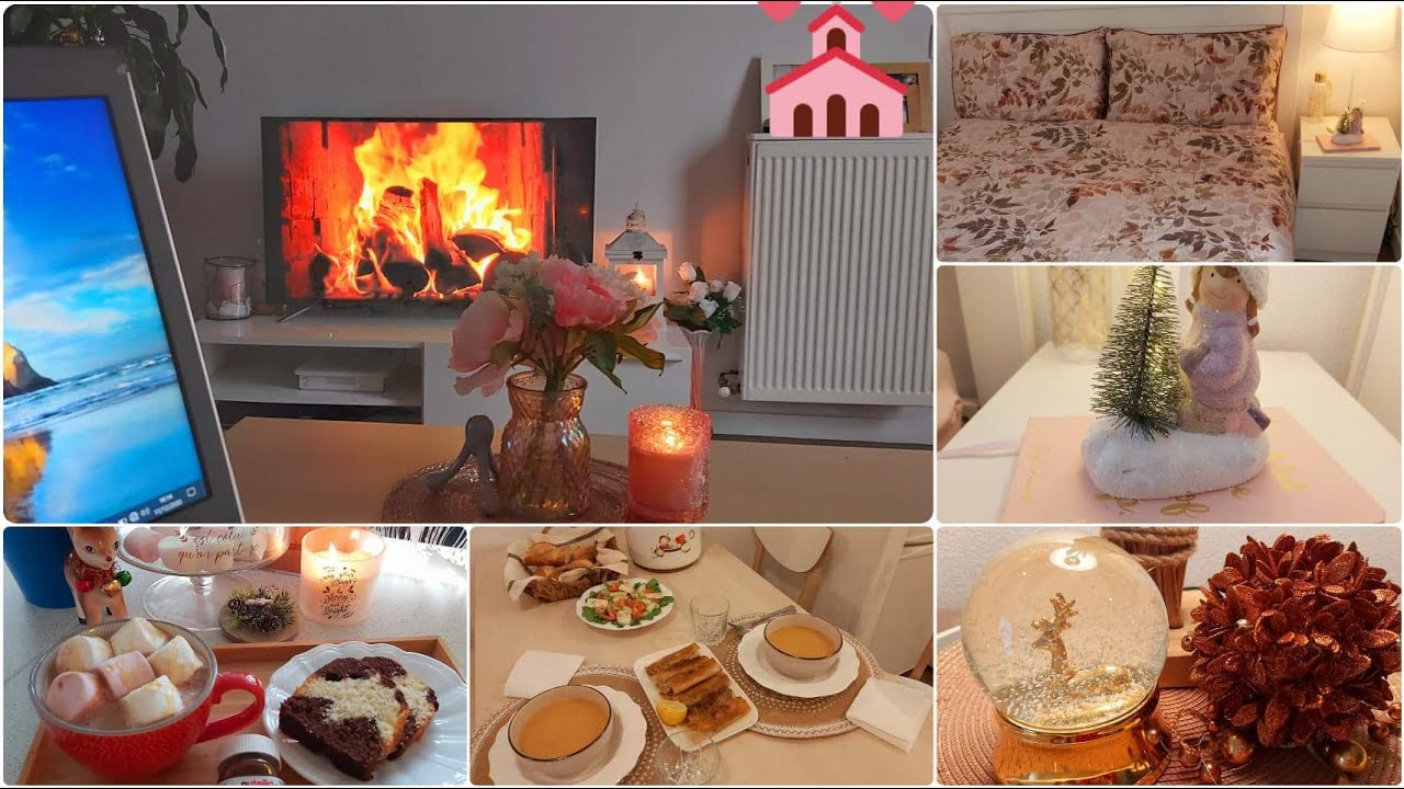 روتين صباحي شتوي هادئ 🌦️ديكورات شتوية، تغيير ديكور غرفت النوم، شاركتكم عشائي 😋