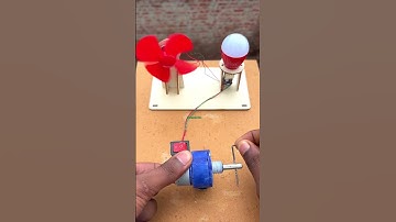 How to Use a Gear Motor to Power Mini Fan & LED Light #tech #diy #scienceproject