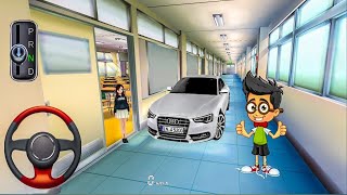 New Sedan Car Audi A5 Parking in School Building–3D driving class simulator 2025#cardriving screenshot 2