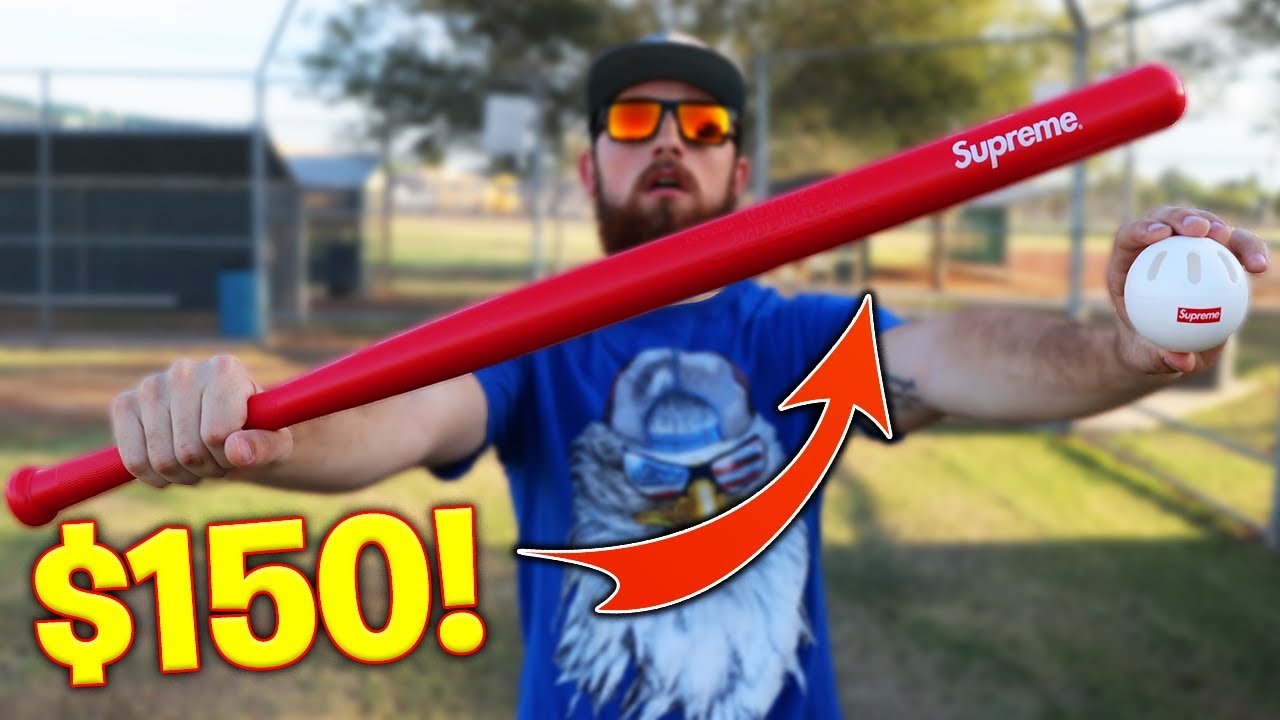 $150 Supreme Wiffle Ball Bat! Is It Worth It? IRL Baseball Challenge 