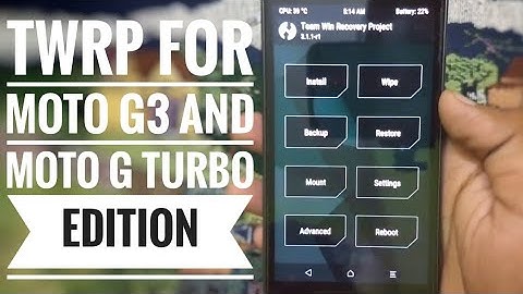 How To Install TWRP In Moto G Turbo/Moto G3