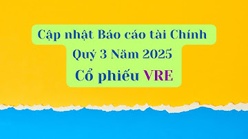 Cập nhật Báo cáo tài chính Quý 3 Năm 2025 của cổ phiếu VRE
