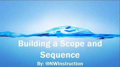 Building a Scope and Sequence