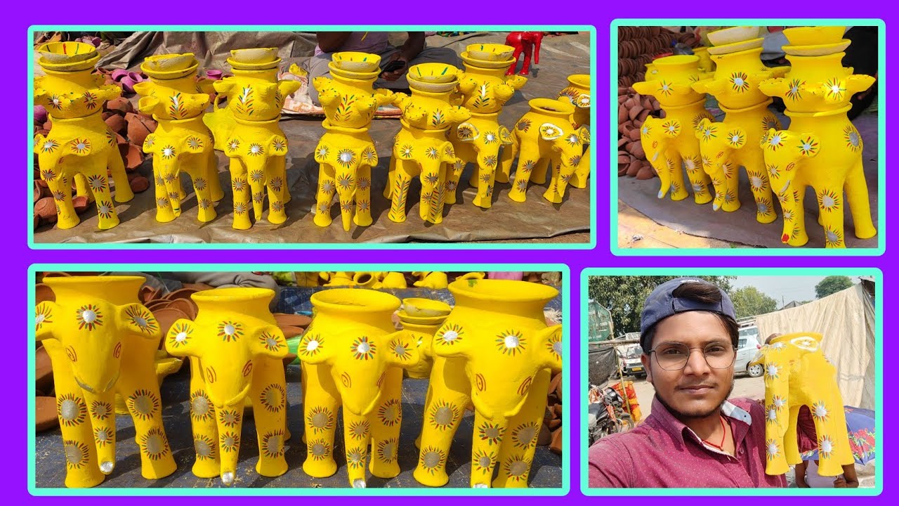 mitti ka elephant kaise banaen । how to make elephant with clay ? - YouTube