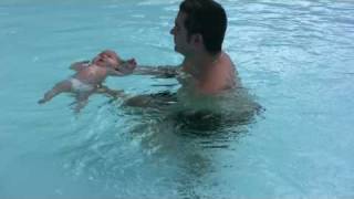 Sienna swimming in the pool