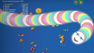 Naikin Skor tercepat 14 Menit  7,5 juta Game Cacing WormsZone.io screenshot 2
