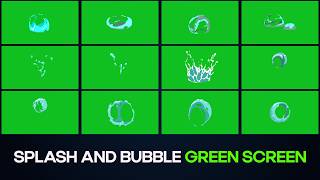 Splash And Bubble Green Screen (Download Project) #greenscreen #capcut #splash #bubble
