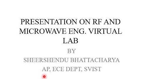 presentation on microwave virtual lab