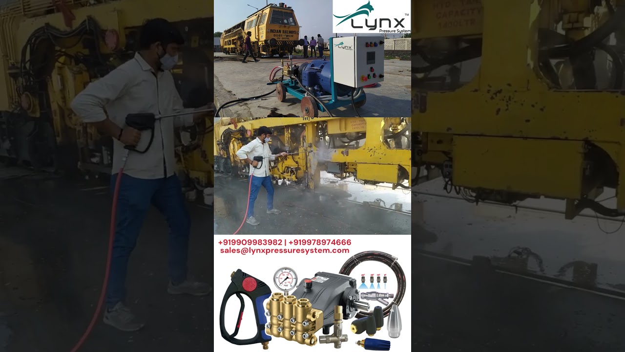 LYNX 500 BAR / 7250 Triplex Plunger Pumps, Industrial Water Jet Machine, High Pressure Jet Cleaner