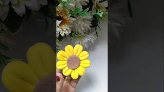 🌻 Handmade Clay Sunflower 😍 Easy & Cute Flower Art | Bihari Artist Jyoti #shorts#bihariartistjyoti 👍