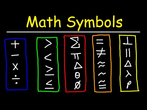 Video: Aké sú matematické znaky?