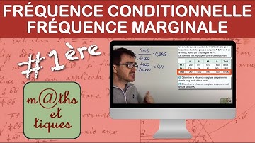 Calculer une fréquence conditionnelle ou marginale - Première ESM et Techno