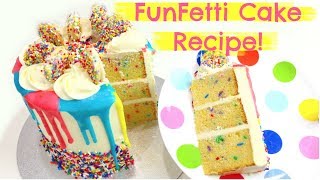 THE PERFECT FUNFETTI CAKE RECIPE | BIRTHDAY CAKE WITH SPRINKLES!