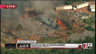 Pallet fire in Spartanburg