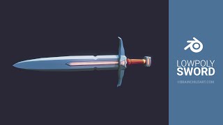 (BRAINCHILDART Armory #22) Low Poly Fantasy SWORD 3D | Blender Speed Modeling | Weapon Concept