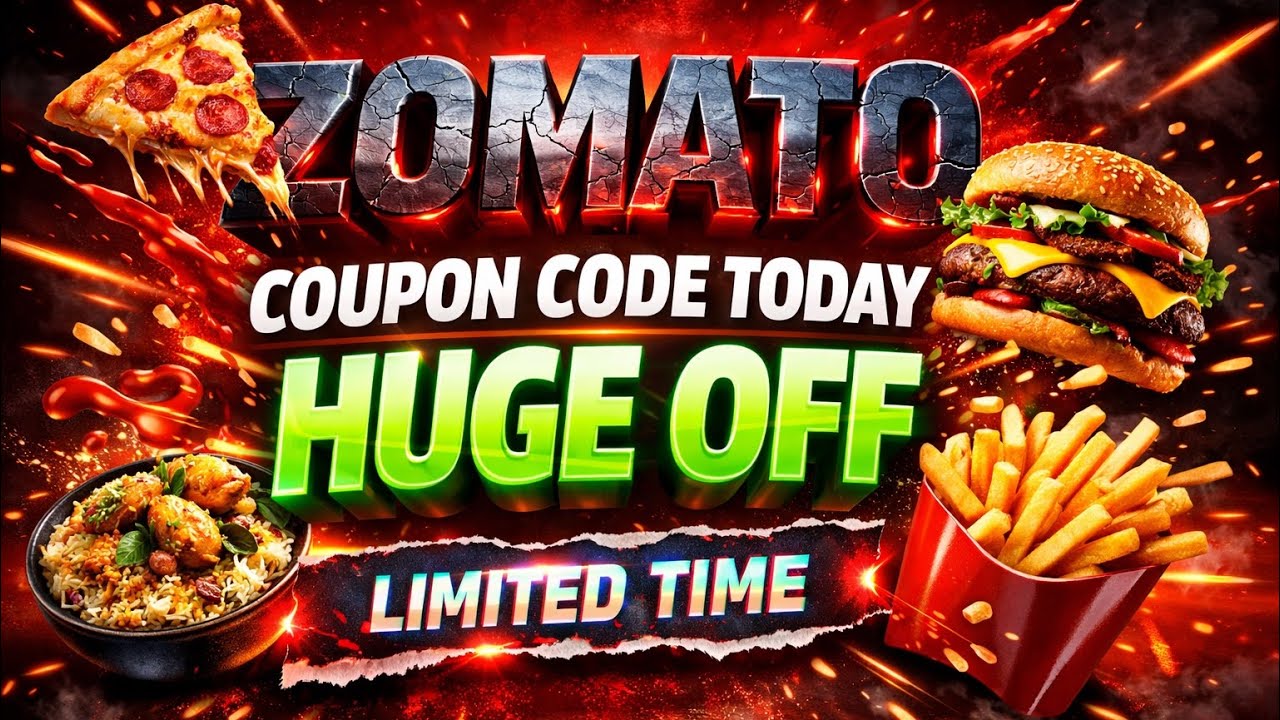 🔥 Zomato Coupon Code Today 💥 Biggest Food Deals & Extra Savings 🍕🍔